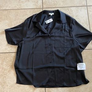 Black Satin blend shirt